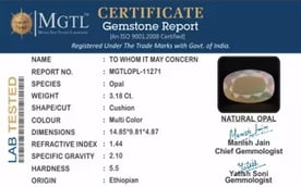 Ethiopia Fire Opal - 3.18 Carat Prime Quality OPL-11271