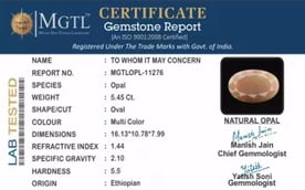 Ethiopia Fire Opal - 5.45 Carat Prime Quality OPL-11276