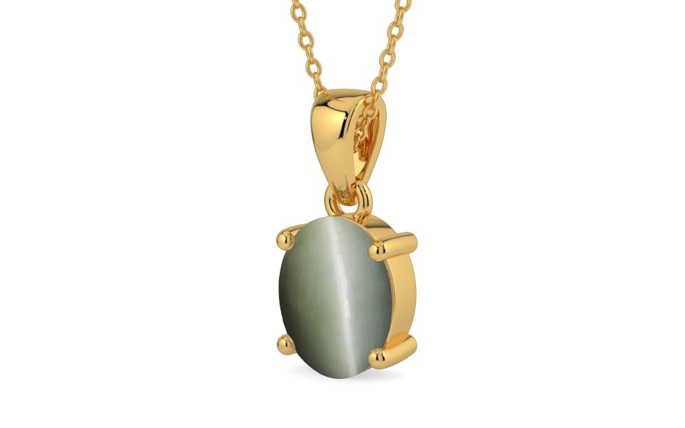 Gold Cat's Eye Pendant Fine Quality (P10)