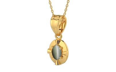 Gold Cat's Eye Pendant Fine Quality (P11)