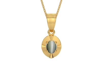 Gold Cat's Eye Pendant Fine Quality (P11)