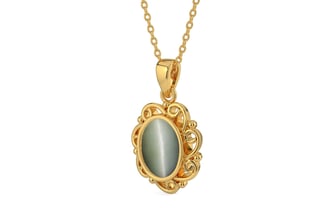 Gold Cat's Eye Pendant Fine Quality (P5)