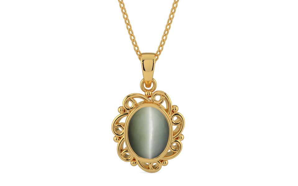 Gold Cat's Eye Pendant Fine Quality (P5)