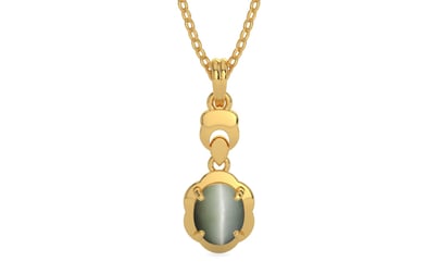 Gold Cat's Eye Pendant Fine Quality (P6)