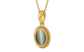Gold Cat's Eye Pendant Fine Quality (P7)