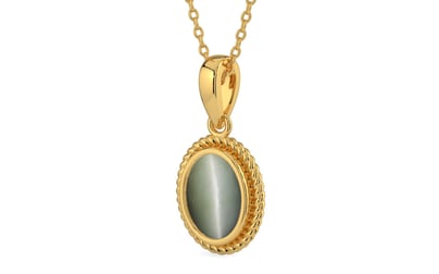Gold Cat's Eye Pendant Fine Quality (P7)