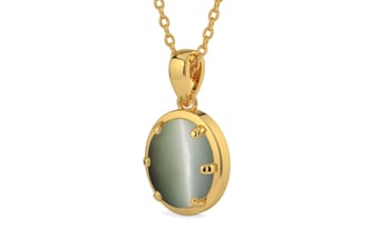 Gold Cat's Eye Pendant Fine Quality (P8)