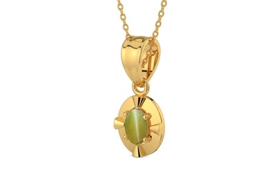 Gold Cat's Eye Pendant Limited Quality (P11)
