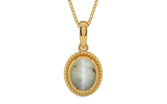 Gold Cat's Eye Pendant Prime Quality (P7)