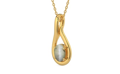 Gold Cat's Eye Pendant Prime Quality (P9)