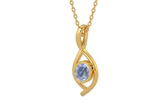 Gold Ceylon Blue Sapphire Pendant Fine Quality (P1)