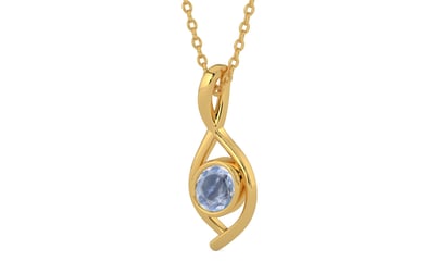 Gold Ceylon Blue Sapphire Pendant Fine Quality (P1)