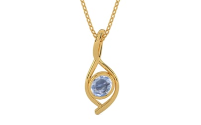 Gold Ceylon Blue Sapphire Pendant Fine Quality (P1)