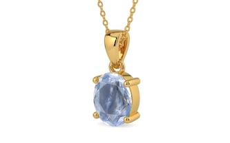 Gold Ceylon Blue Sapphire Pendant Fine Quality (P10)