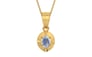 Gold Ceylon Blue Sapphire Pendant Fine Quality (P11)
