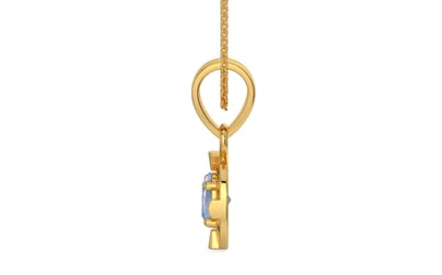 Gold Ceylon Blue Sapphire Pendant Fine Quality (P11)