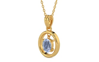 Gold Ceylon Blue Sapphire Pendant Fine Quality (P2)