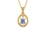 Gold Ceylon Blue Sapphire Pendant Fine Quality (P2)