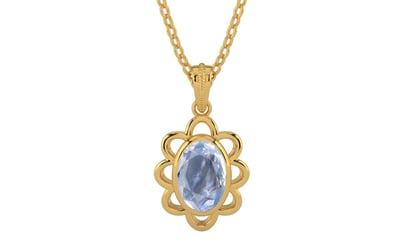 Gold Ceylon Blue Sapphire Pendant Fine Quality (P3)