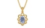 Gold Ceylon Blue Sapphire Pendant Fine Quality (P3)