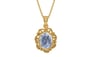 Gold Ceylon Blue Sapphire Pendant Fine Quality (P5)