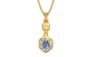 Gold Ceylon Blue Sapphire Pendant Fine Quality (P6)