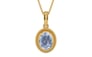 Gold Ceylon Blue Sapphire Pendant Fine Quality (P7)