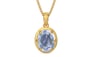 Gold Ceylon Blue Sapphire Pendant Fine Quality (P8)