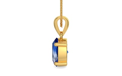 Gold Ceylon Blue Sapphire Pendant Limited Quality (P10)