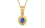 Gold Ceylon Blue Sapphire Pendant Limited Quality (P11)