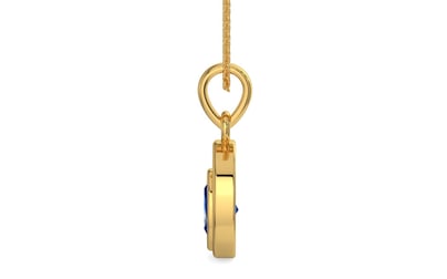Gold Ceylon Blue Sapphire Pendant Limited Quality (P12)