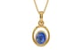 Gold Ceylon Blue Sapphire Pendant Limited Quality (P12)