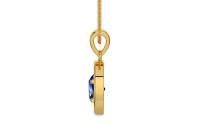 Gold Ceylon Blue Sapphire Pendant Limited Quality (P2)