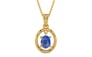 Gold Ceylon Blue Sapphire Pendant Limited Quality (P2)