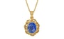 Gold Ceylon Blue Sapphire Pendant Limited Quality (P5)