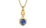 Gold Ceylon Blue Sapphire Pendant Limited Quality (P6)