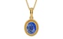 Gold Ceylon Blue Sapphire Pendant Limited Quality (P7)