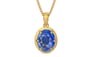 Gold Ceylon Blue Sapphire Pendant Limited Quality (P8)