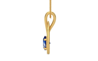 Gold Ceylon Blue Sapphire Pendant Limited Quality (P9)