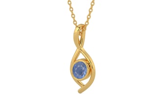 Gold Ceylon Blue Sapphire Pendant Prime Quality (P1)