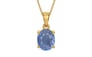 Gold Ceylon Blue Sapphire Pendant Prime Quality (P10)