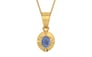 Gold Ceylon Blue Sapphire Pendant Prime Quality (P11)