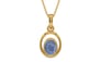 Gold Ceylon Blue Sapphire Pendant Prime Quality (P12)