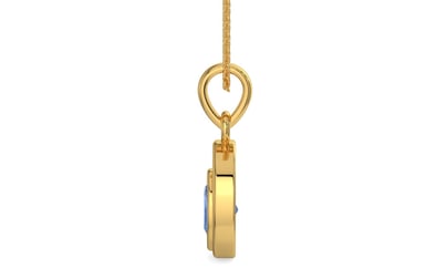 Gold Ceylon Blue Sapphire Pendant Prime Quality (P12)