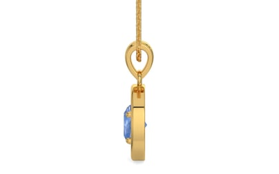 Gold Ceylon Blue Sapphire Pendant Prime Quality (P2)