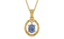 Gold Ceylon Blue Sapphire Pendant Prime Quality (P2)