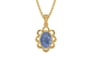 Gold Ceylon Blue Sapphire Pendant Prime Quality (P3)