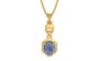 Gold Ceylon Blue Sapphire Pendant Prime Quality (P6)