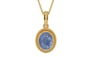 Gold Ceylon Blue Sapphire Pendant Prime Quality (P7)