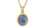 Gold Ceylon Blue Sapphire Pendant Prime Quality (P8)